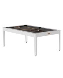 Table billard convertible René Pierre Elan Blanc brillant