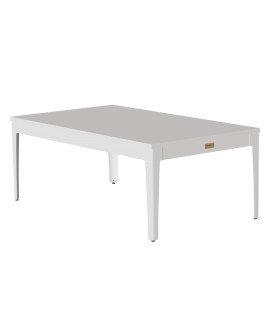 Table billard convertible René Pierre Elan Blanc tapis gris