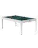 Table billard convertible René Pierre Elan Blanc tapis vert