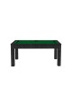 Table billard convertible 6ft Dubaï noir tapis vert