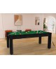 Table billard convertible 6ft Dubaï noir tapis vert