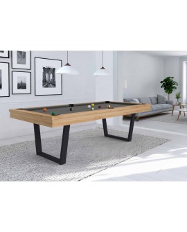 Table billard convertible Viveo tapis gris